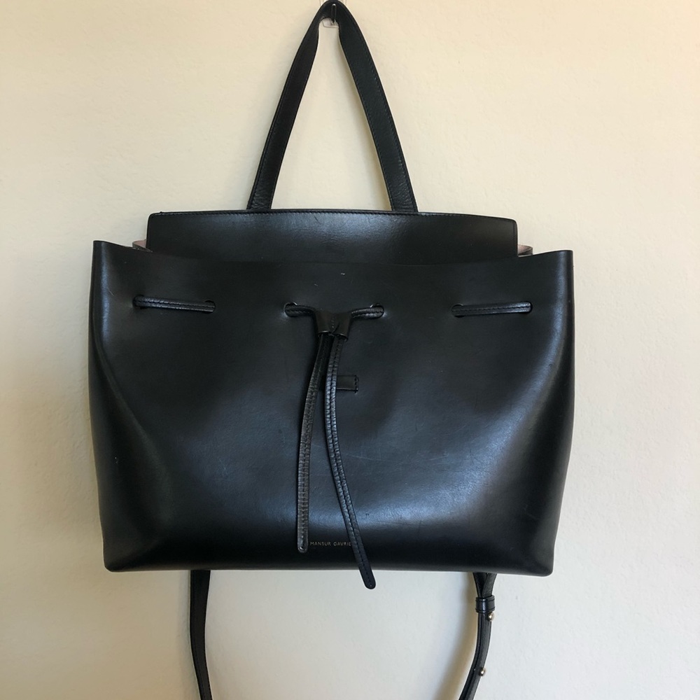 Mansur Gavriel Lady Bag Black & Ballerina purse